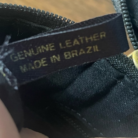 Vintage🖤woven leather bag top handle basket bag black shoulder bag crossbody - Picture 11 of 16